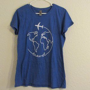 Travel Airplane Globe Tee